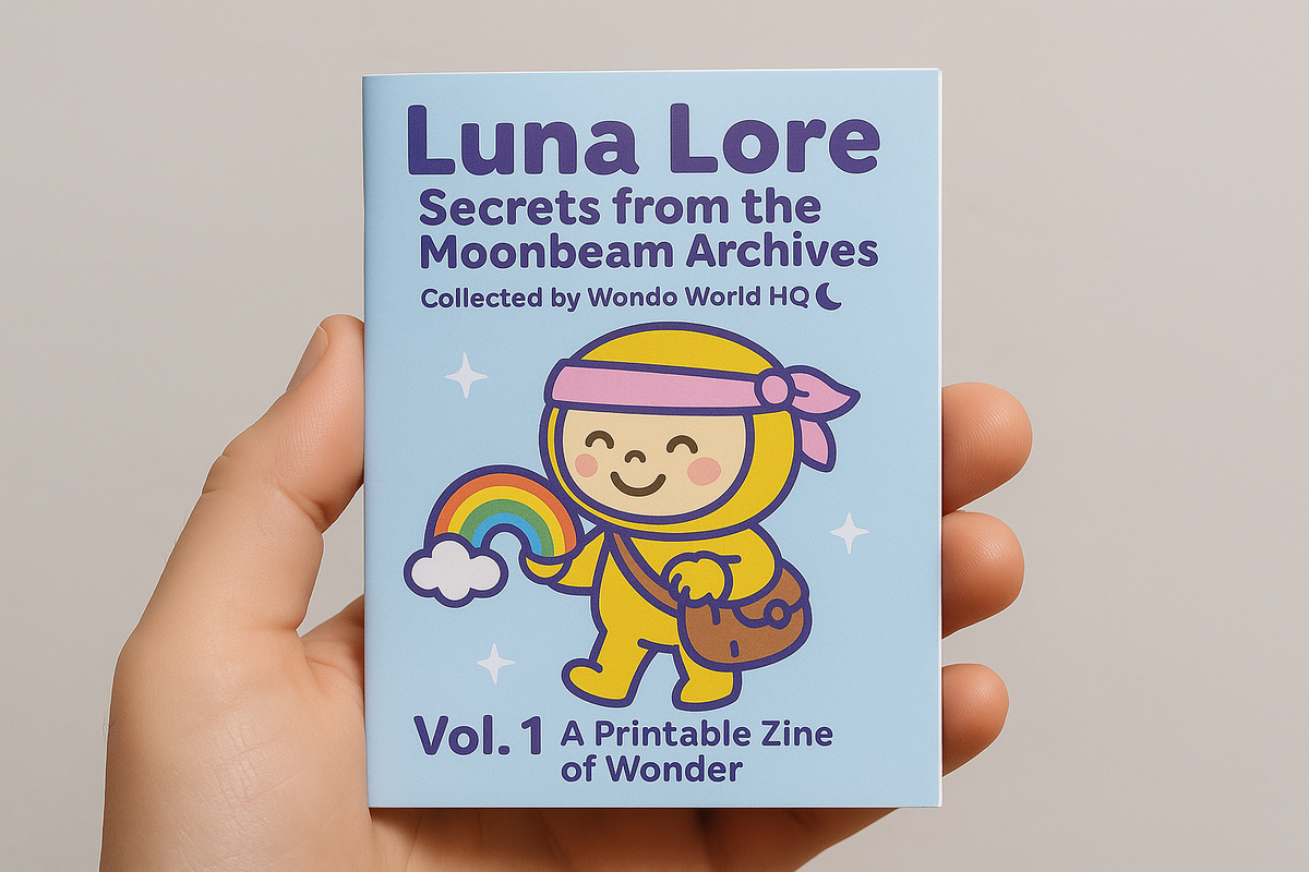 Free Printable Zine: Luna Lore – Secrets from the Moonbeam Archives